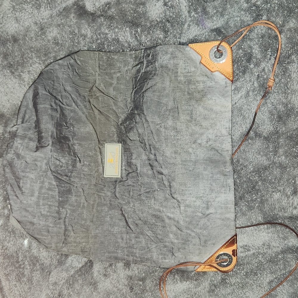Rare Louis Vuitton cup gray drawstring bag